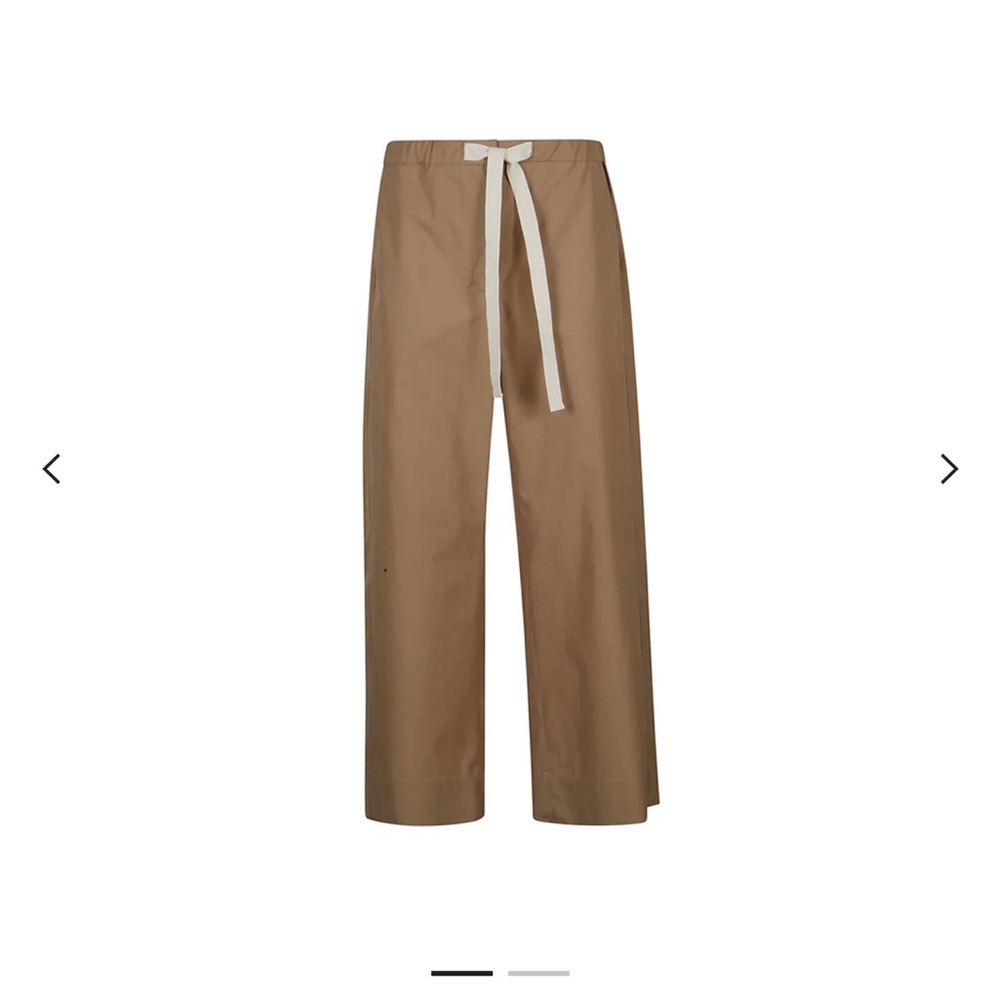 Max Mara Argento Drawstring Wide Leg Trousers